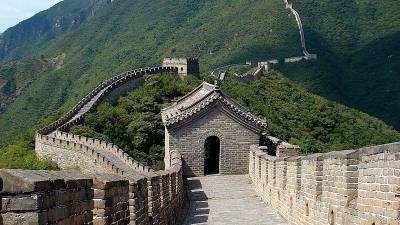 Parte da muralha da China fechada temporariamente por chuvas torrenciais