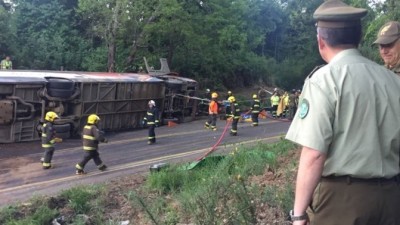 Pelo menos 11 mortos e 20 feridos em acidente de autocarro no sul do Chile