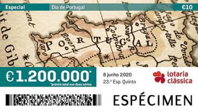 Primeiro prémio da Lotaria Clássica para o número 59804