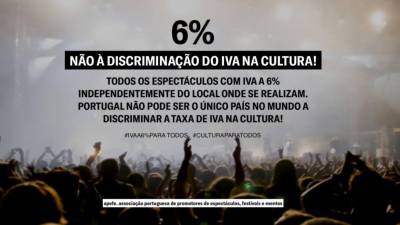 Promotores de espectáculos cobram IVA mínimo em protesto