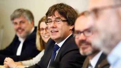 Puigdemont e 30 deputados do Juntos pela Catalunha reunidos hoje em Berlim