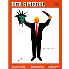 Revista alemã criticada por publicar imagem de Trump como terrorista