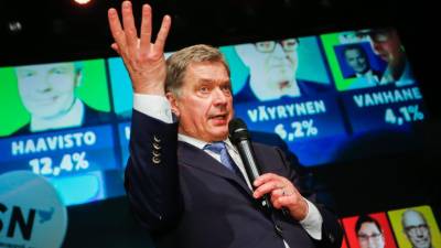 Sauli Niinistö reeleito Presidente da Finlândia na primeira volta