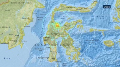 Sismo de magnitude 6,6 atinge ilha indonésia de Celebes (Sulawesi)