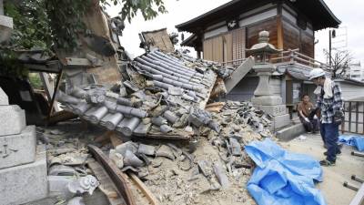 Sismo no Japão causa pelo menos três mortos e 91 feridos