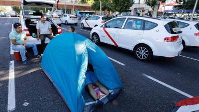 Taxistas portugueses foram a Madrid para apoiar luta de espanhóis