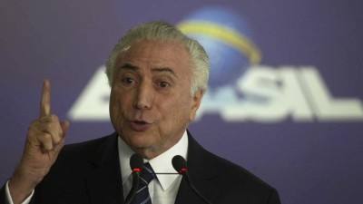 Temer diz que respeitará decisão dos deputados brasileiros sobre denúncia de corrupção