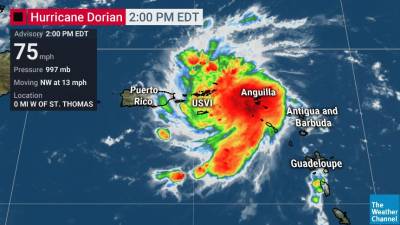 Tempestade Dorian torna-se furacão de categoria 1 e pode aumentar intensidade