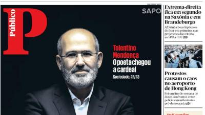 Tolentino de Mendonça e outros destaques nas capas da imprensa
