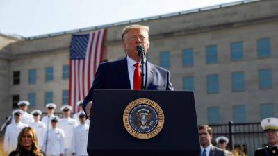 Trump promete intensificar combate aos talibãs em cerimónia do 11 de Setembro