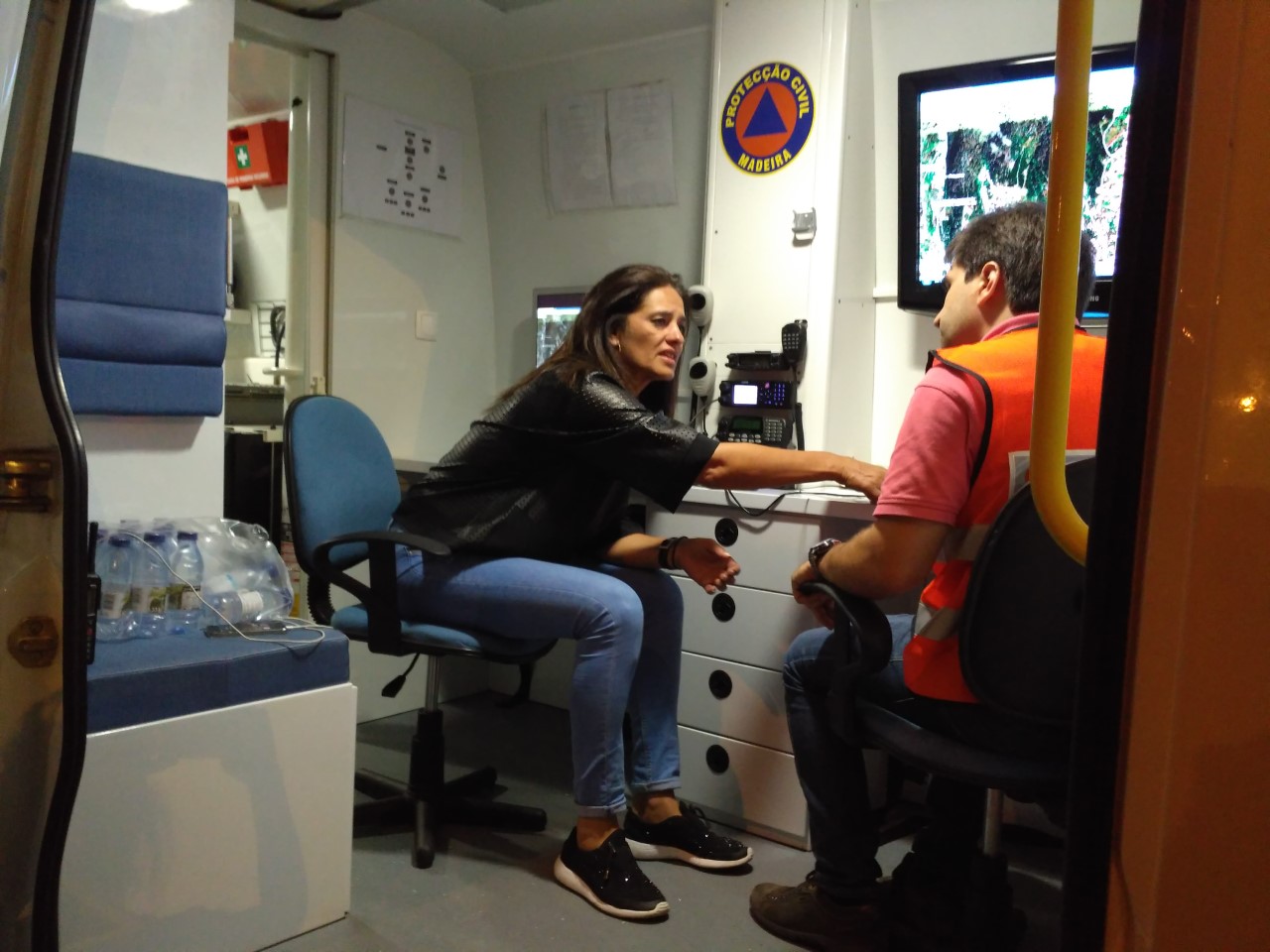 Rubina Leal segunda-feira na Proteção Civil