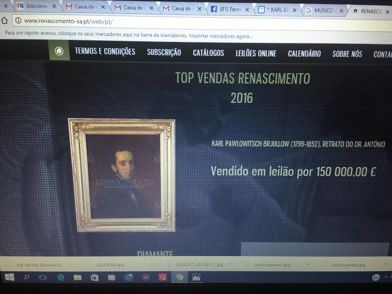 Quadro de Briullov comprado pelo Governo por 171 mil está no top de vendas da leiloeira por 150 mil