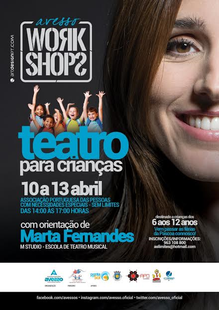 Workshop de Teatro para crianças de 10 a 13 de Abril