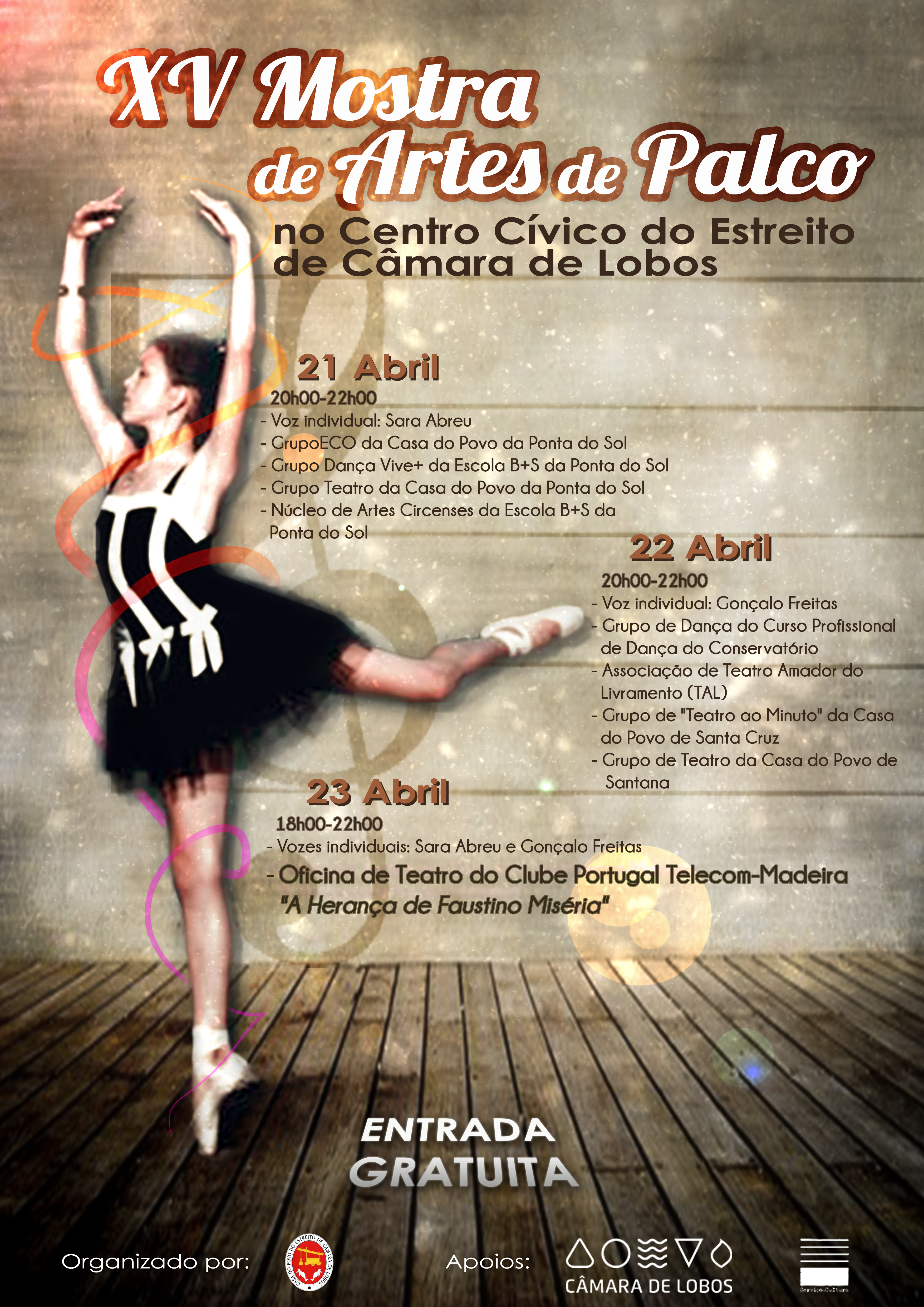XV Mostra de Artes do Palco no Estreito a 21, 22 e 23 de Abril