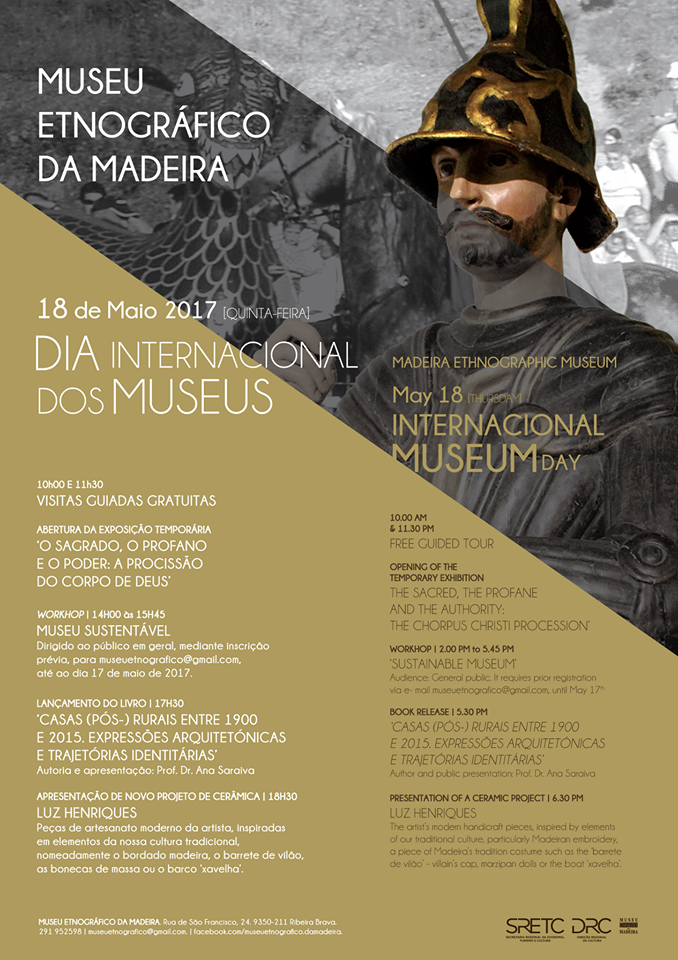 Dia dos Museus também assinalado amanhã no Museu Etnográfico da Madeira, inclusive com lançamento de livro