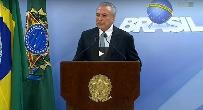 Brasil: Michel Temer acusado de corrupção passiva, obstrução da Justiça e organização criminosa [vídeo]