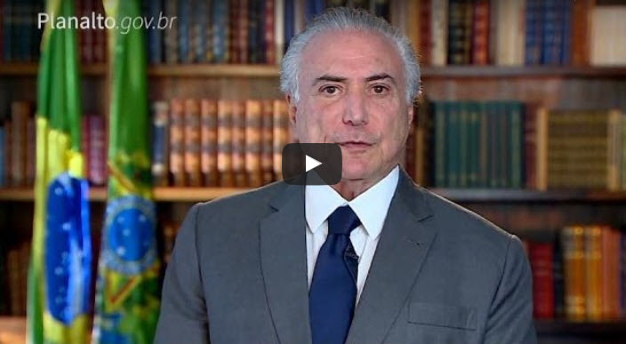 Michel Temer recusa acusações [vídeo]