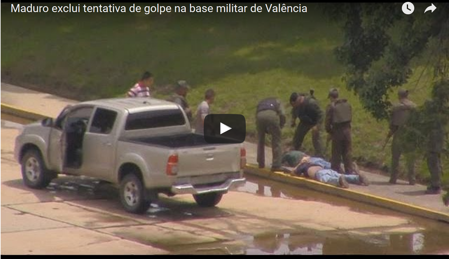 Maduro exclui tentativa de golpe na base militar de Valência [vídeo]