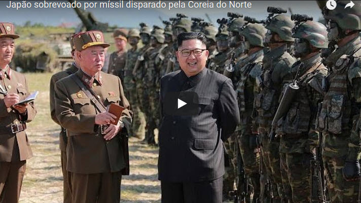 Japão sobrevoado por míssil disparado pela Coreia do Norte [vídeo]