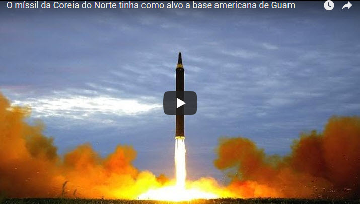 O míssil da Coreia do Norte tinha como alvo a base americana de Guam [vídeo]