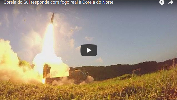 Coreia do Sul responde com fogo real à Coreia do Norte [vídeo]