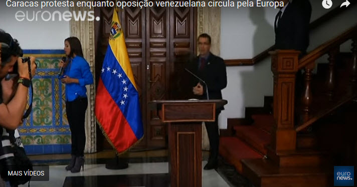 Caracas protesta enquanto oposição venezuelana circula pela Europa [vídeo]