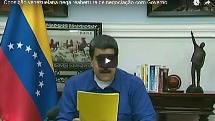 Oposição venezuelana nega reabertura de negociação com Governo [vídeo]