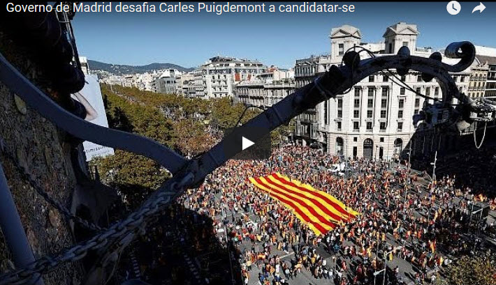 Governo de Madrid desafia Carles Puigdemont a candidatar-se [vídeo]