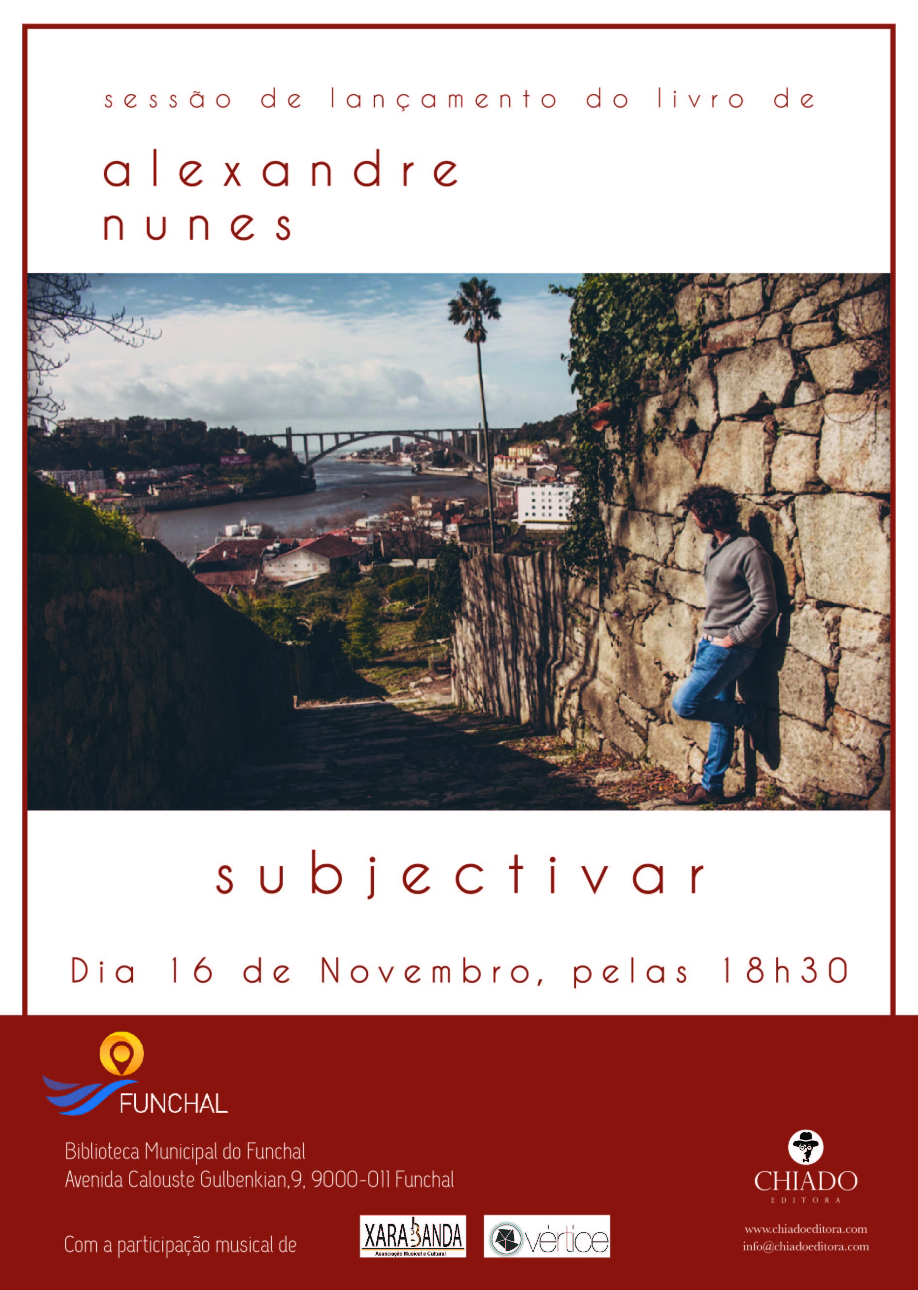Alexandre Nunes regressa à sua ilha para apresentar livro “Subjectivar” a 16 de novembro
