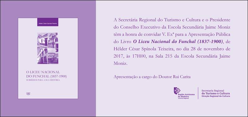 Hélder Teixeira lança ao público o seu livro O Liceu Nacional do Funchal