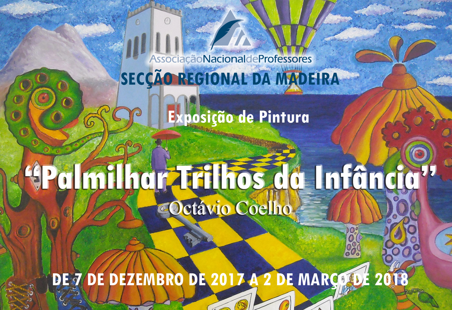 Exposição de pintura na secção regional da Associação Nacional de Professores