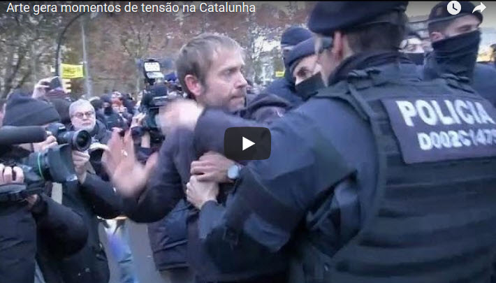 Arte gera momentos de tensão na Catalunha [vídeo]