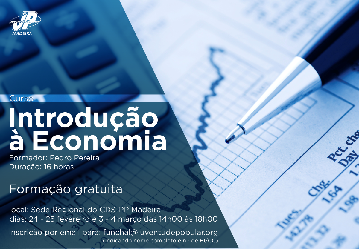 JP Funchal abre inscrições para curso de Introdução à Economia
