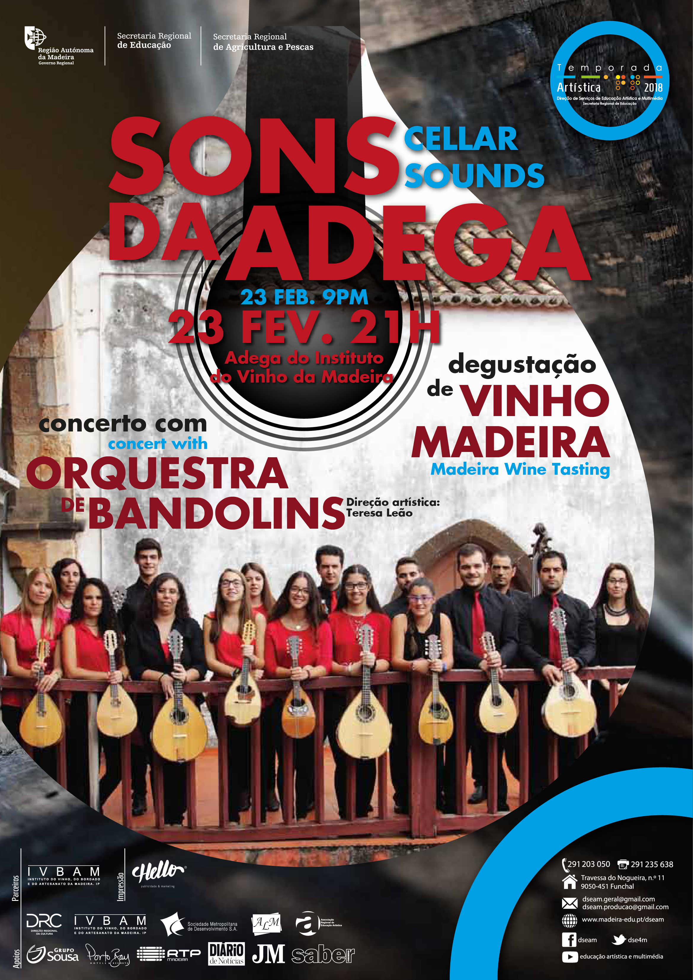 ‘Sons da Adega’ junta prova de Vinho Madeira e Orquestra de Bandolins a 23 fevereiro