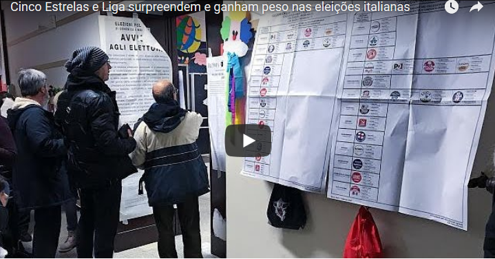 Cinco Estrelas e Liga surpreendem e ganham peso nas eleições italianas [vídeo]