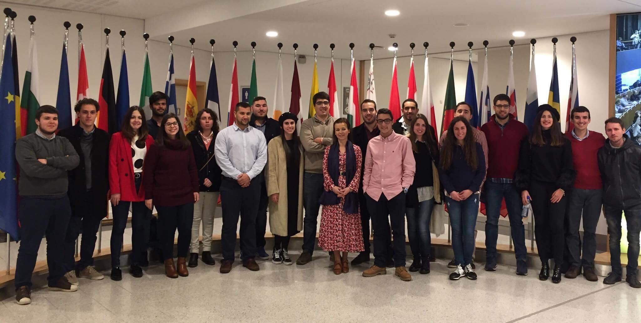 Jovens socialistas das RUP atlânticas estiveram no parlamento europeu com Liliana Rodrigues
