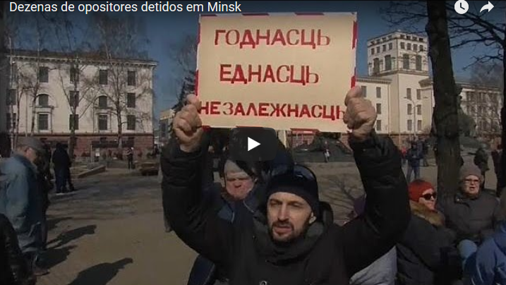 Dezenas de opositores detidos em Minsk [vídeo]