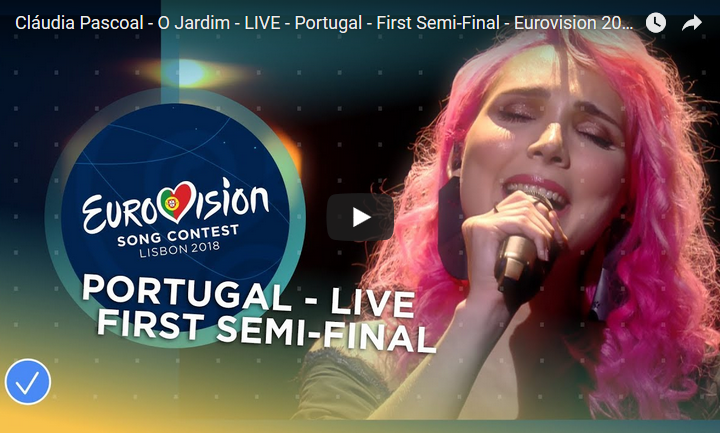 Cláudia Pascoal – O Jardim – LIVE – Portugal – First Semi-Final – Eurovision 2018 [vídeo]