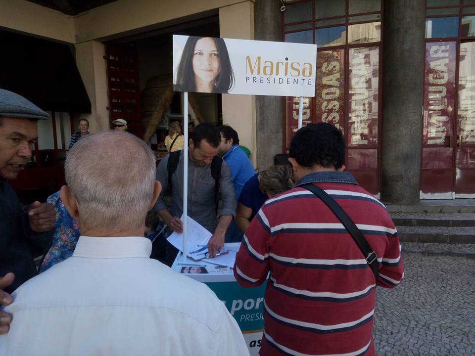 Recolha de assinaturas para a candidatura de Marisa Matias