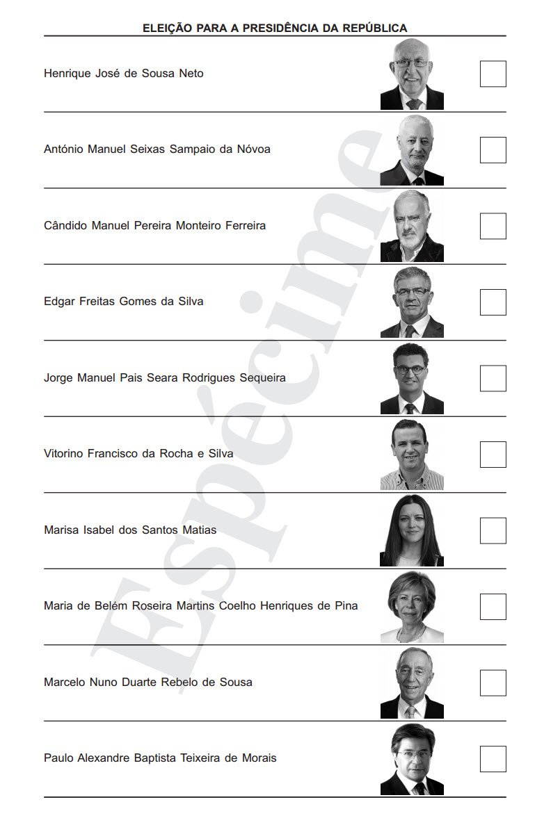 Veja  o boletim de voto
