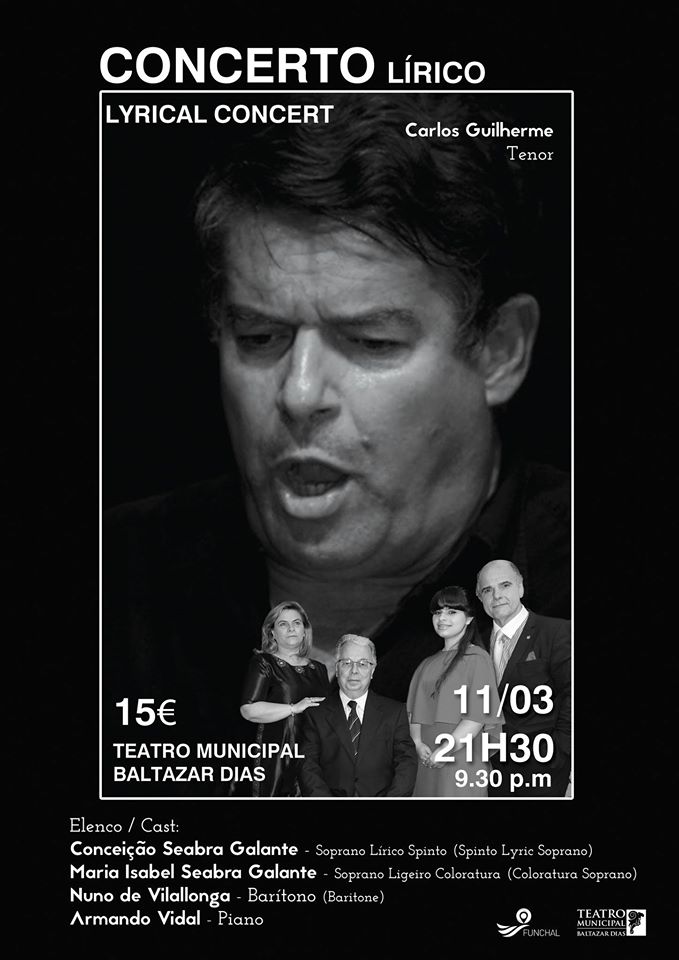 Concerto com Carlos Guilherme amanhã no Teatro Municipal