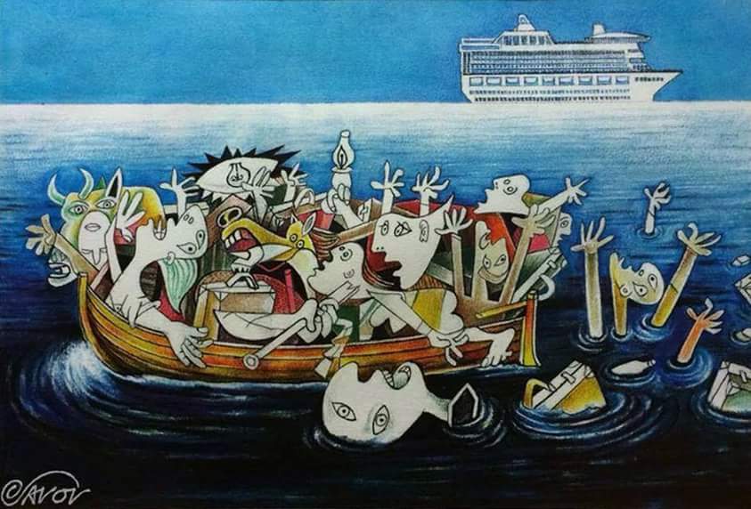 O artista Javcho Savov faz a atuyalização do Guernica