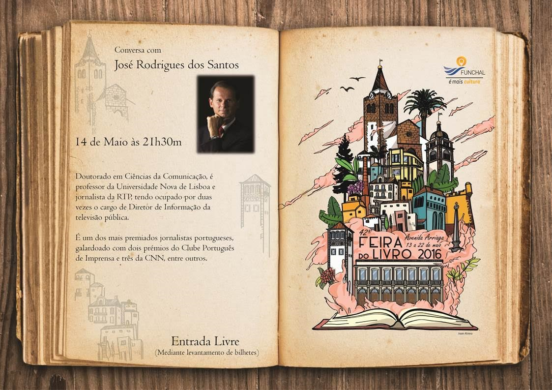 José Rodrigues dos Santos hoje na Feira do Livro