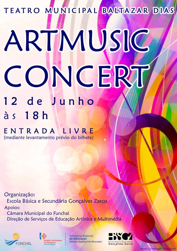 Art Music Concert hoje no Teatro Baltazar Dias