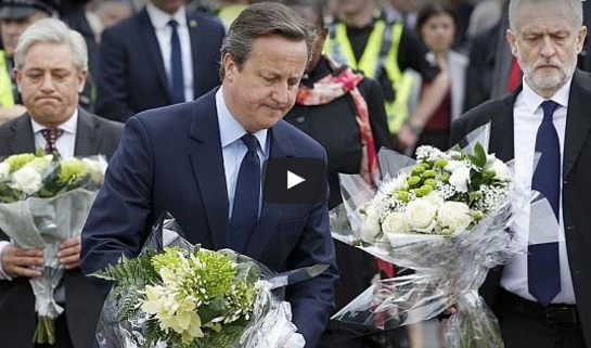 Homenagem de Cameron e Corbyn à deputada assassinada (vídeo)