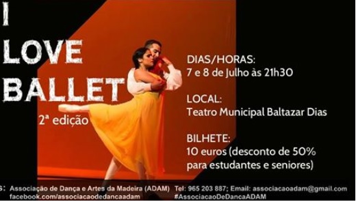 ‘I love ballet’ amanhã e sexta no Teatro Municipal Baltazar Dias