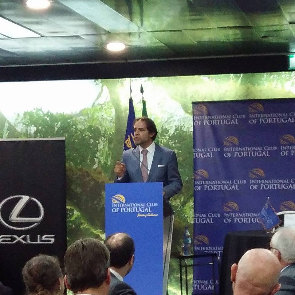 Miguel Albuquerque hoje em Lisboa no International Club
