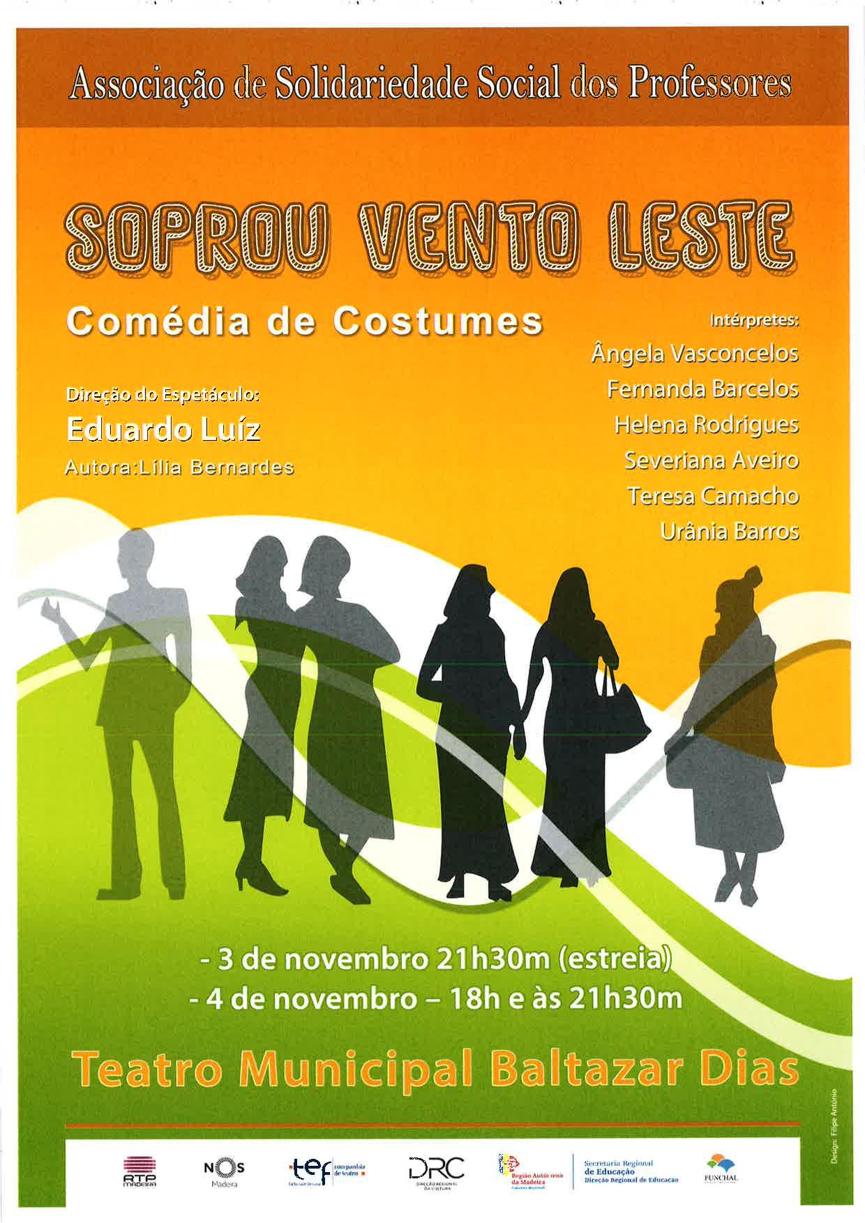 Soprou Vento Leste” no Teatro Baltazar Dias a 3 e 4 de Novembro