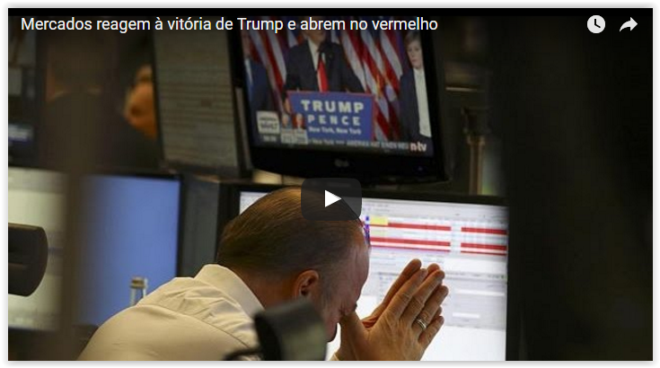 Mercados reagem à vitória de Trump e abrem no vermelho (Vídeo)