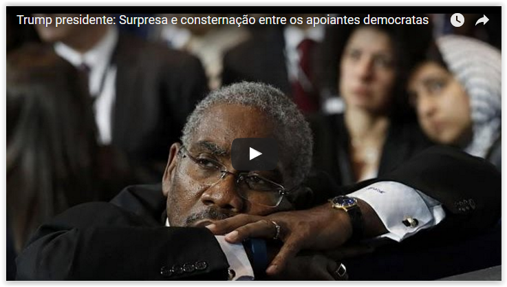 Trump presidente: Surpresa e consternação entre os apoiantes democratas (Vídeo)